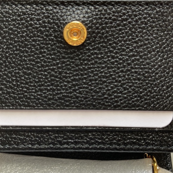 GUCCI Zumi Horsebit Grainy Black Leather Wristlet Card Case Wallet Made in Italy - Picture 8 of 16